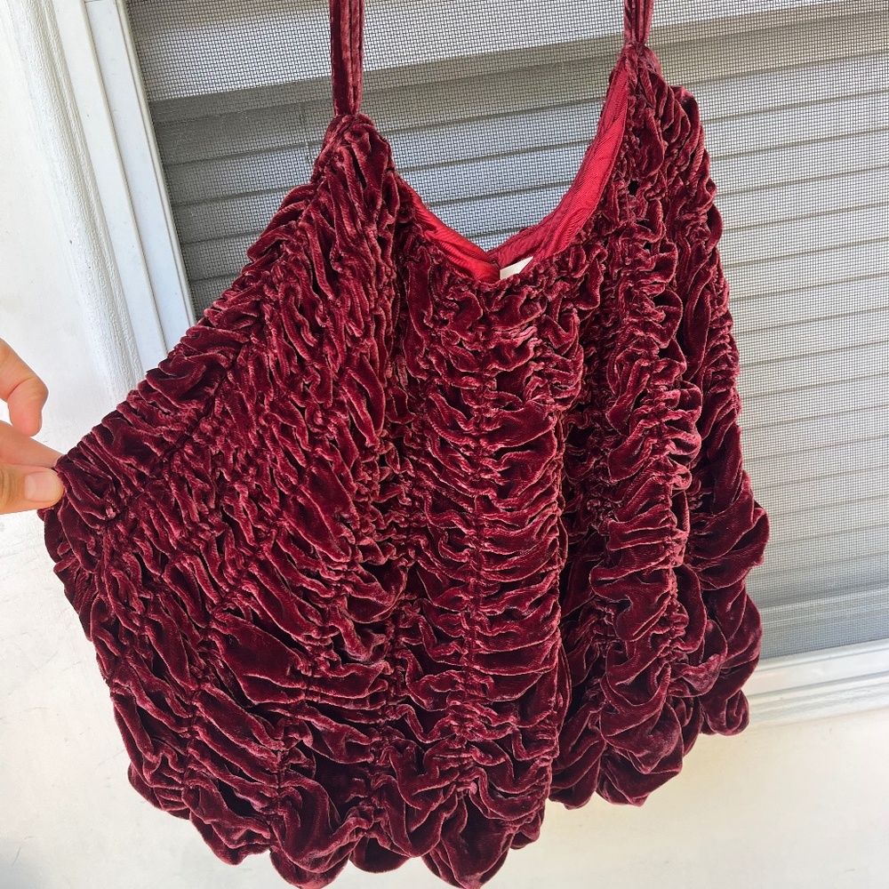 Vintage Krista Larson velvet crossbody bag